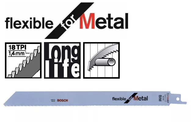 Lame de scie sabre BOSCH S 1122 EF métal